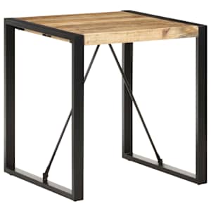 Jídelní stůl 70 x 70 x 75 cm masivní hrubé mangovníkové dřevo - obrázek 7