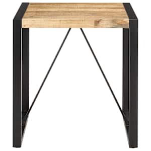 vidaXL Eettafel 70x70x75 cm massief ruw mangohout