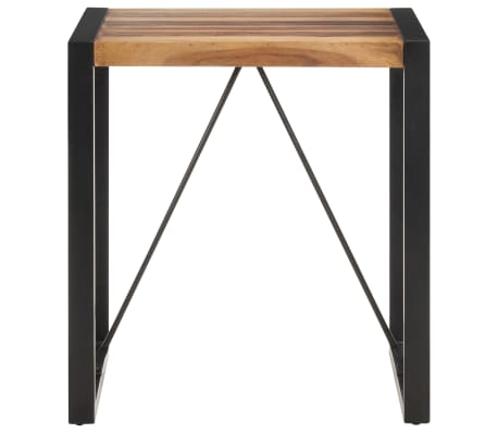 vidaXL Table &agrave; manger 70x70x75 cm Bois d'acacia massif