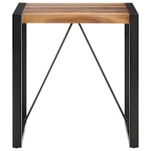 vidaXL Table &agrave; manger 70x70x75 cm Bois d'acacia massif