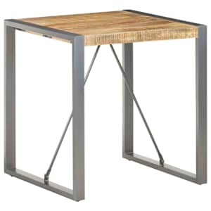 Jídelní stůl 70 x 70 x 75 cm masivní hrubé mangovníkové dřevo - obrázek 7