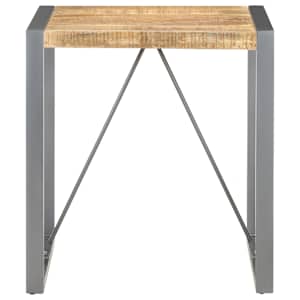 vidaXL Eettafel 70x70x75 cm massief ruw mangohout