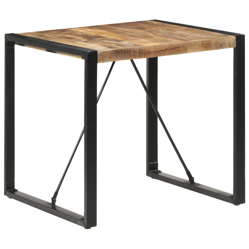 virtuves galds, 80x80x75 cm, neapstrādāts mango koks | Stepinfit.lv