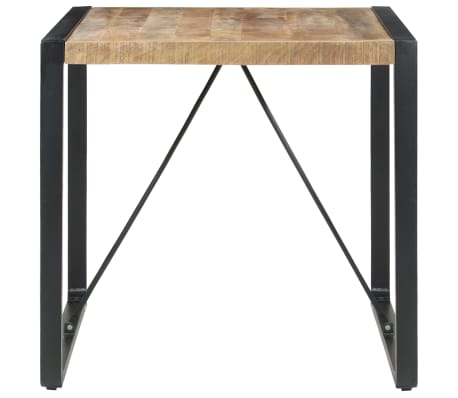 vidaXL Eettafel 80x80x75 cm ruw mangohout