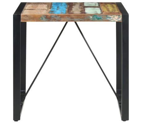 vidaXL Table de salle à manger 80x80x75 cm Bois de récupération massif