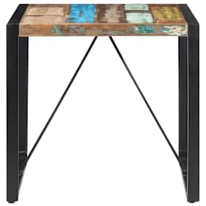 vidaXL Eettafel 80x80x75 cm massief gerecycled hout