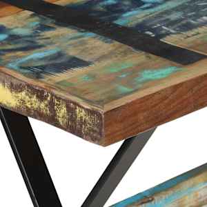 Jídelní stůl 120 x 60 x 76 cm masivní recyklované dřevo - obrázek 5