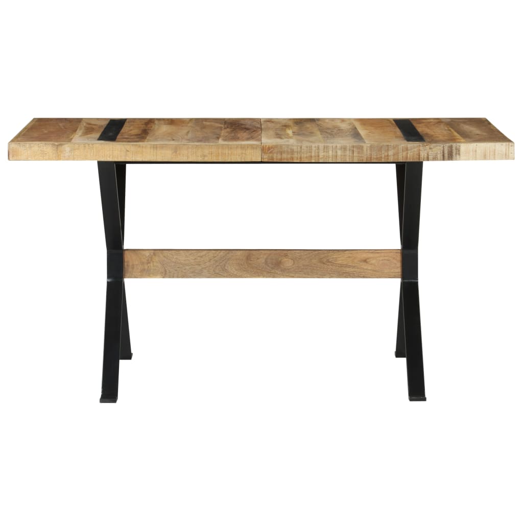 vidaXL Eettafel 140x70x76 cm ruw mangohout