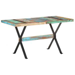 Jídelní stůl 140 x 70 x 76 cm masivní recyklované dřevo - obrázek 8