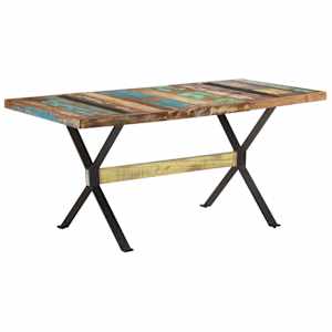 Jídelní stůl 160 x 80 x 76 cm masivní recyklované dřevo - obrázek 8