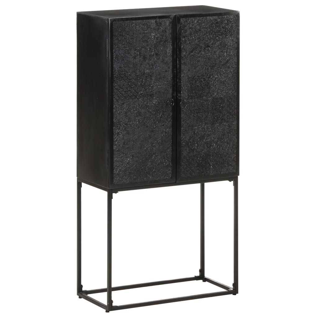 vidaXL Servantă, negru, 60x30x120 cm, lemn masiv de acacia & mango