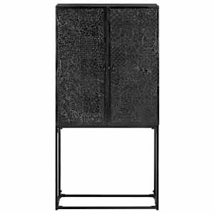 Příborník černý 60 x 30 x 120 cm masivní akácie a mangovník - obrázek 3