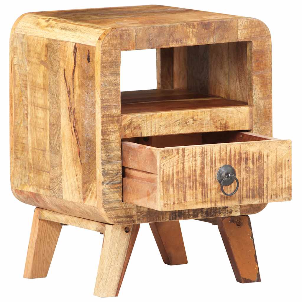 vidaXL Nachtkastje 30x30x41 cm ruw mangohout afbeelding