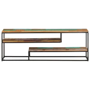 TV stolek 130 x 30 x 45 cm masivní recyklované dřevo - obrázek 2