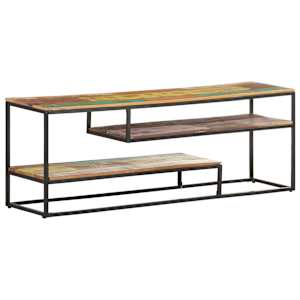 TV stolek 130 x 30 x 45 cm masivní recyklované dřevo - obrázek 9