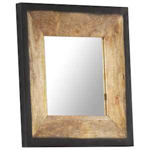vidaXL Mirror 50x50 cm Solid Mango Wood