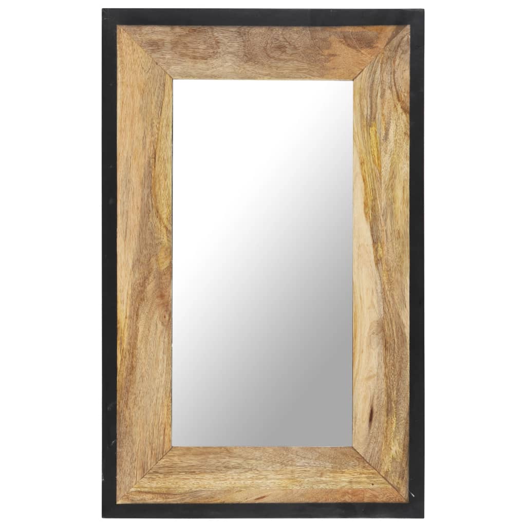 vidaXL Mirror 80×50 cm Solid Mango Wood