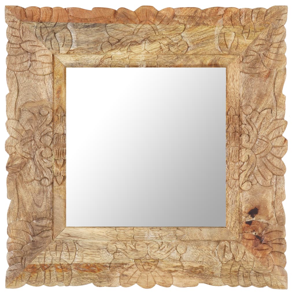 Ontmoedigd zijn Overleg kubus Spiegel 50x50 cm massief mangohout | Cadeaumatch
