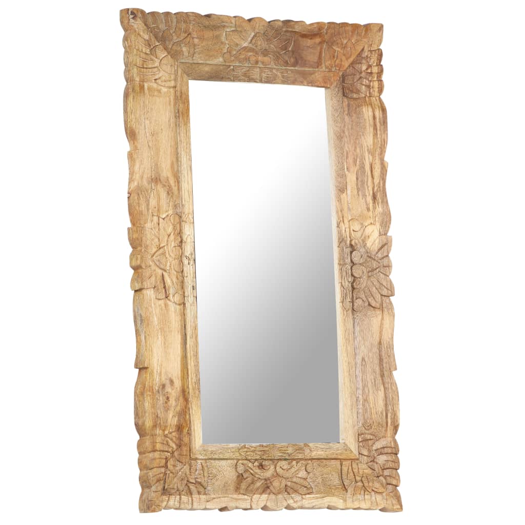 Miroir 80x50 Cm Bois De Manguier Massif VidaXL 18 width=274