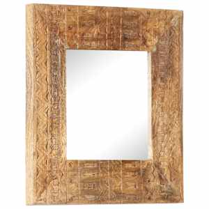Ručně vyřezávané zrcadlo 50 x 50 x 2,5 cm masivní mangovník - obrázek 6