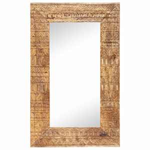 Ručně vyřezávané zrcadlo 80 x 50 x 2,5 cm masivní mangovník - obrázek 2
