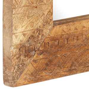 Ručně vyřezávané zrcadlo 110 x 50 x 2,5 cm masivní mangovník - obrázek 4