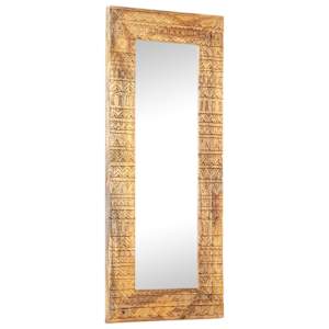 Ručně vyřezávané zrcadlo 110 x 50 x 2,5 cm masivní mangovník - obrázek 6