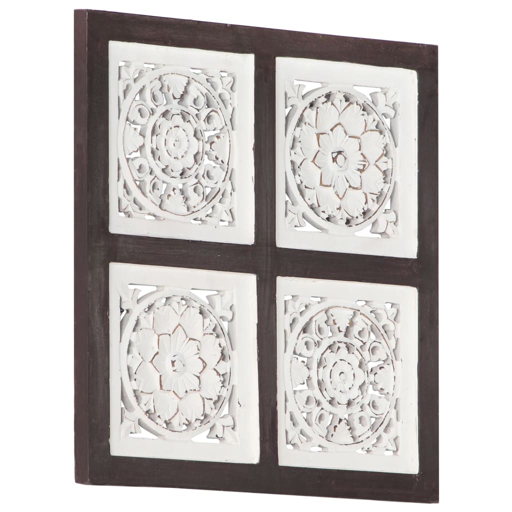 Petrashop  Ručně vyřezávaný nástěnný panel MDF 40x40x1,5 cm hnědý a bílý