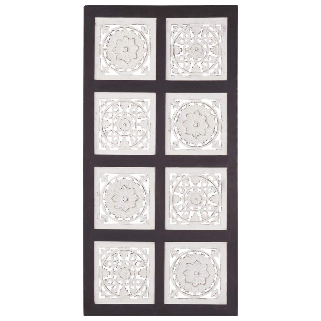

vidaXL Wandpaneel handgesneden 40x80x1,5 cm MDF zwart en wit