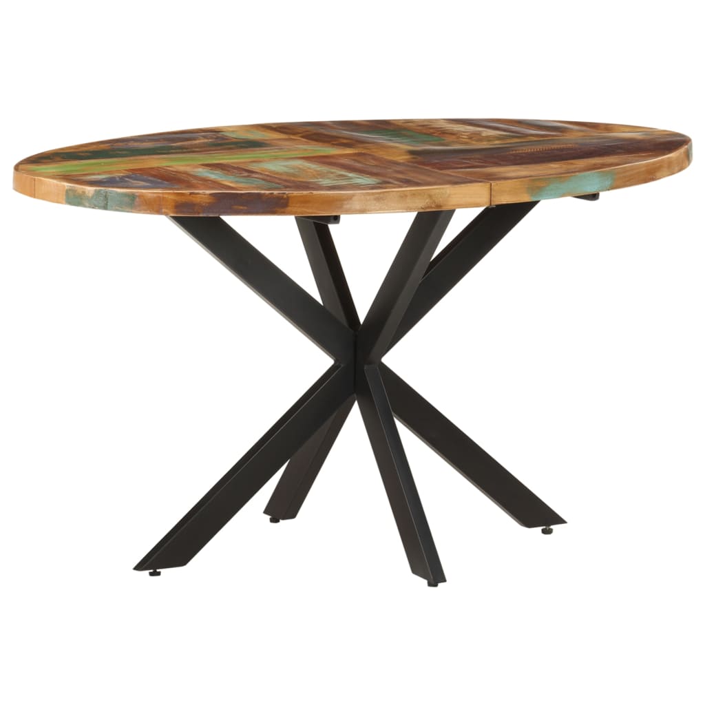 Image of vidaXL Dining Table 140x80x75 cm Solid Reclaimed Wood