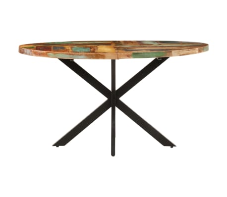 vidaXL Bor&eth;stofubor&eth; 140x80x75 cm Gegnheill Endurn&yacute;ttur Vi&eth;ur