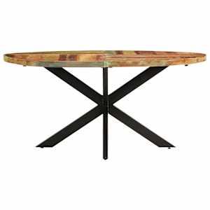 vidaXL Eettafel 160x90x75 cm massief gerecycled hout