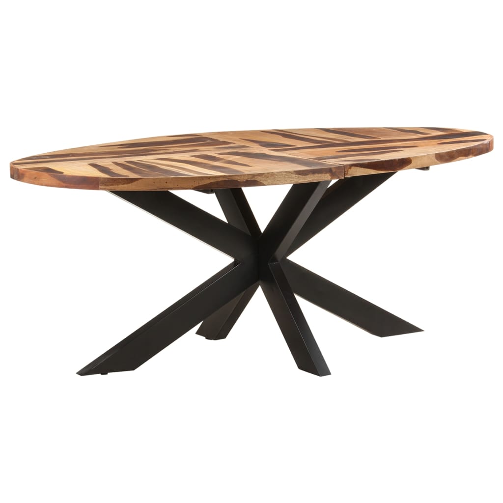 vidaXL Dining Table Oval 200x100x75cm Acacia Wood-image-8720286105696