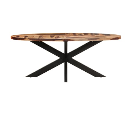 vidaXL Table &agrave; manger ovale 200x100x75 cm Bois d'acacia