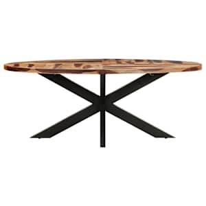 vidaXL Table &agrave; manger ovale 200x100x75 cm Bois d'acacia
