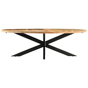 vidaXL Esstisch 240x100x75 cm Raues Mangoholz