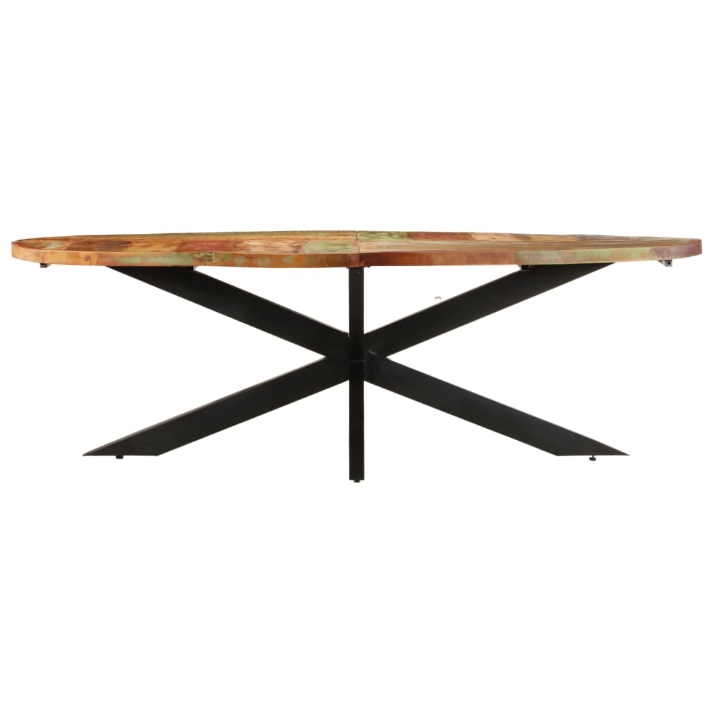 vidaXL virtuves galds, 240x100x75 cm, pārstrādāts masīvkoks
