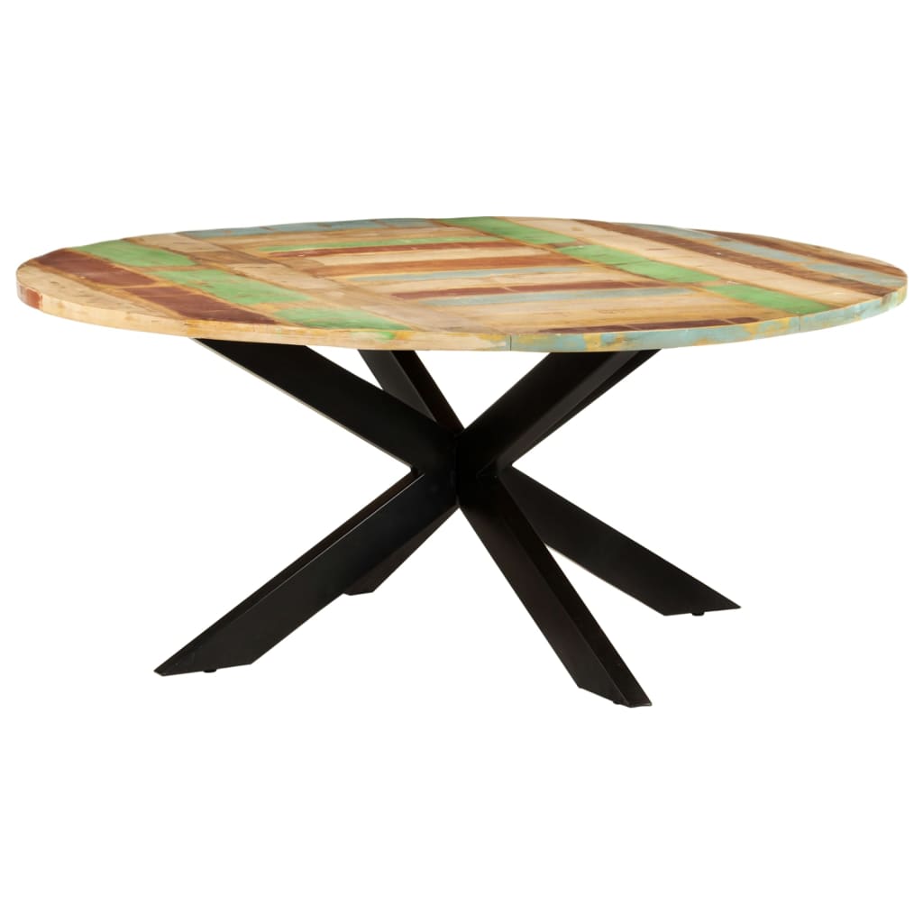 Image of vidaXL Dining Table Round 175x75 cm Solid Reclaimed Wood
