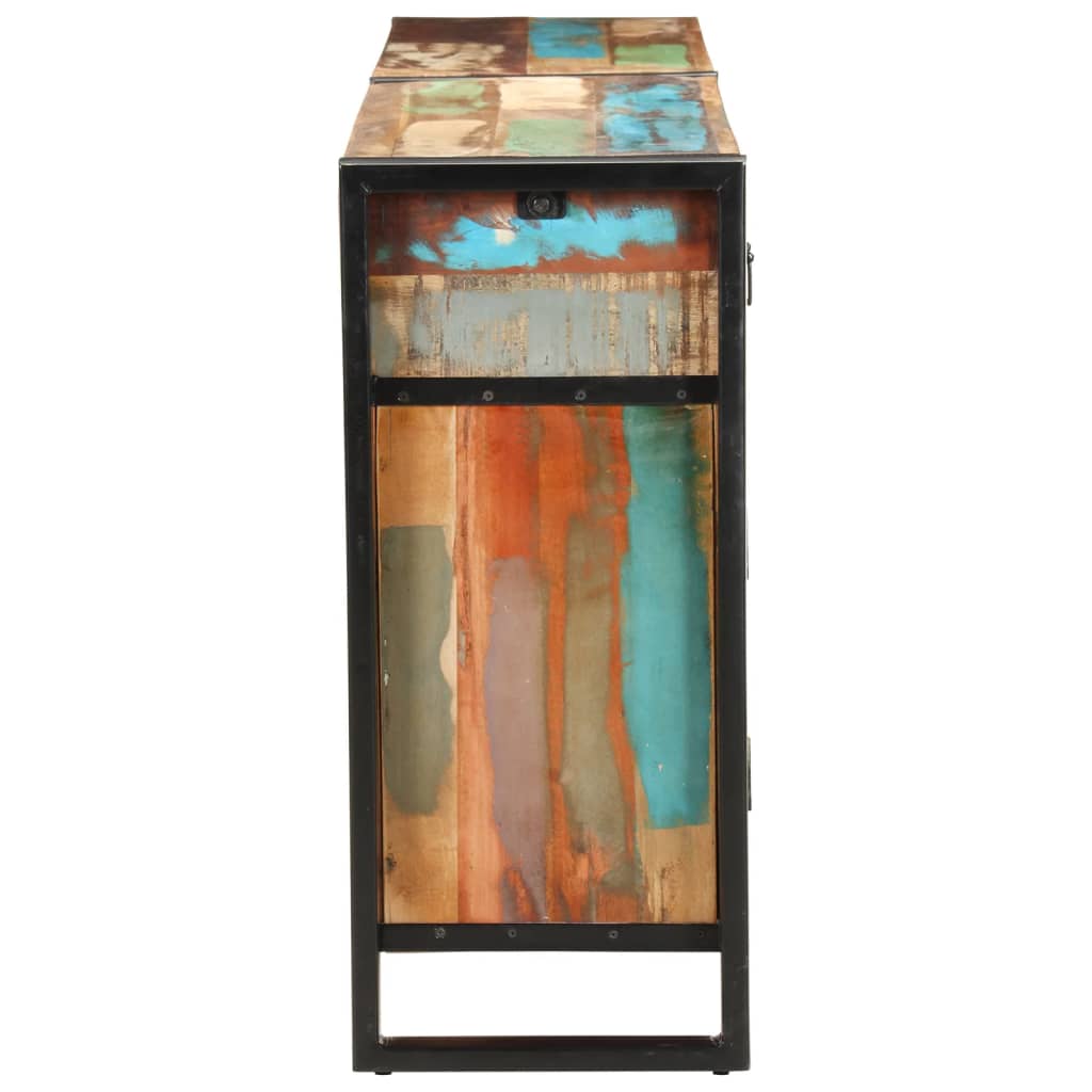 tömör újrahasznosított fa tálalószekrény 172 x 35 x 80 cm