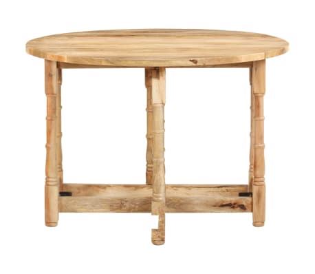 vidaXL Jed&aacute;lensk&yacute; st&ocirc;l okr&uacute;hly 110x76 cm mangov&yacute; mas&iacute;v