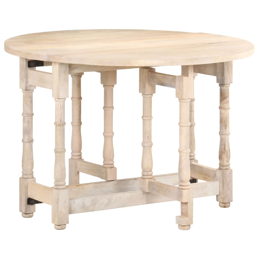 Image of vidaXL Dining Table Round 110x76 cm Solid Mango Wood