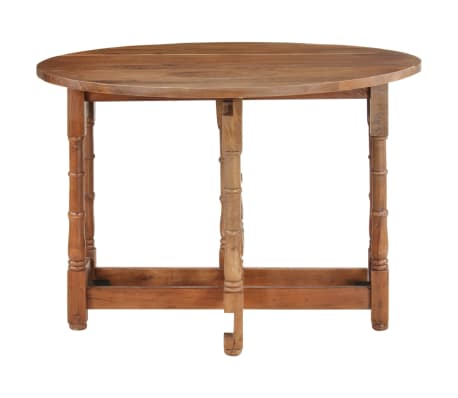 vidaXL Table &agrave; manger Rond 110x76 cm Bois de manguier massif