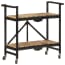  vidaXL tömör mangófa zsúrkocsi 87 x 36 x 81 cm termék 2. képe