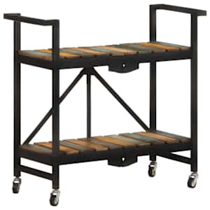 Kuchyňský vozík 87 x 36 x 81 cm masivní recyklované dřevo - obrázek 11