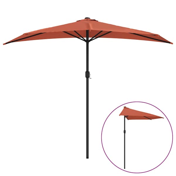 vidaXL r&otilde;du p&auml;ikesevari alumiiniumpost terrakota 270x144x222 pool&uuml;mar