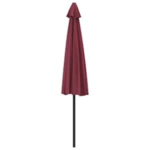 Slunečník na balkon hliníková tyč vínový 300x155x223 cm půlkruh - obrázek 5