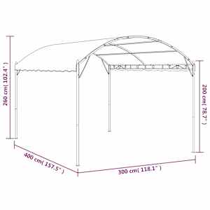 Altán 4 x 3 x 2,6 m taupe 180 g/m² - obrázek 6