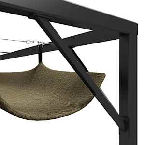 Zahradní altán se zatahovací střechou 3 x 3 m taupe 180 g/m² - obrázek 7