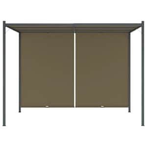 Zahradní altán se zatahovací střechou 3 x 3 m taupe 180 g/m² - obrázek 2