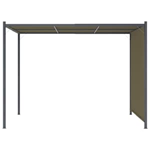 Zahradní altán se zatahovací střechou 3 x 3 m taupe 180 g/m² - obrázek 3